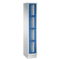CLASSIC Locker with transparent doors (4 narrow compartments)